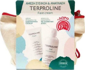 SYNCHROLINE Terproline Πακέτο Για Σύσφιξη Προσώπου Face Cream Για Ενυδάτωση & Αντιρυτιδική Προστασία, 50ml + Δώρο Gentle Gel Cleanser Απαλό Gel Καθαρισμού Προσώπου & Σώματος, 200ml + Νεσεσέρ