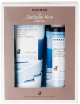 KORRES GIFT SET Santorini Vine με Αφρόλουτρο με Άρωμα Αμπέλι Σαντορίνης, 250ml & μαζί Ενυδατικό Γαλάκτωμα Σώματος με Άρωμα Αμπέλι Σαντορίνης, 200ml