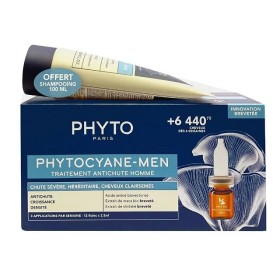 Phyto Phytocyane Πακέτο Anti-Hair Loss Treatment For Men Αγωγή Κατά Της Αντρικής Τριχόπτωσης, 12x3.5ml & ΔΩΡΟ Αναζωογονητικό Σαμπουάν, 100ml