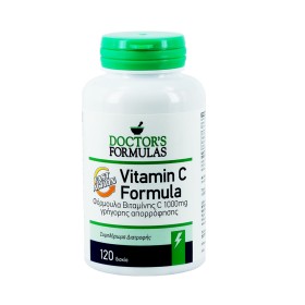 Doctors Formulas Vitamin C 1000mg Συμπλήρωμα Βιταμίνης C για την Τόνωση του Οργανισμού & Ενίσχυση του Ανοσοποιητικού Συστήματος, 120tabs