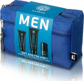 GARDEN Gift Bag For Him Promo Men Deodorant 50ml & 3 in 1 Cleansing Gel Σώμα, Μαλλιά, Πρόσωπο 200ml & Αντιρυτιδική Πρόσωπο/Μάτια 75ml & Δώρο Νεσεσέρ