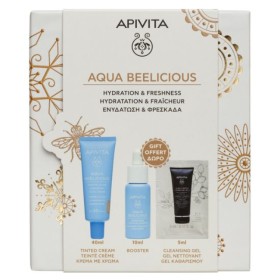 Apivita Πακέτο Aqua Beelicious Tinted Cream SPF30 40ml & Δώρο Booster 10ml + Black Detox Cleansing Gel 5ml