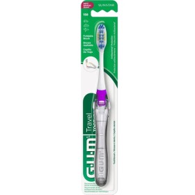 Gum Travel Antibacterial Toothbrush 158 Soft Οδοντόβουρτσα ταξιδίου Μαλακή Μωβ 1 Τεμάχιο
