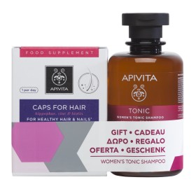 APIVITA Promo Set Με Συμπλήρωμα Διατροφής Για Υγιή Μαλλιά & Νύχια 30 Κάψουλες & Δώρο Τονωτικό Σαμπουάν Για Γυναικεία Τριχόπτωση Με Hippophae TC & Δάφνη, 250ml