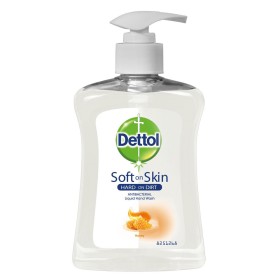 Dettol Soft on Skin Hard on Dirt Liquid Αντιβακτηριδιακό Υγρό Κρεμοσάπουνο με Μέλι, 250ml