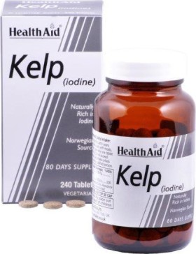 HEALTH AID Kelp lodine Συμπλήρωμα Διατροφής Με Οργανικό Ιώδιο Για Τη Φυσιολογική Λειτουργία Του Νευρικού Συστήματος, 240 Ταμπλέτες