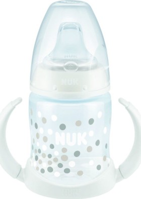 Nuk First Choice Learner Bottle Μπιμπερό Εκπαίδευσης με Δύο Λαβές & Μαλακό Ρύγχος Σιλικόνης 6-18m Λευκό, 150ml (10.743.793)