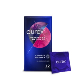 Durex Performax Intense Προφυλακτικά Με Κουκκίδες & Ραβδώσεις & Επιβραδυντικό Τζελ 12τμχ