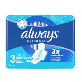 Always Ultra Day Super Extra Σερβιέτες με Φτερά Size 3 7τμχ