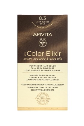 APIVITA My Color Elixir Νο 8.3 Βαφή Μαλλιών Μόνιμη Ξανθό Ανοιχτό Μελί
