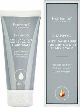 FOLTENE Shampoo Antidandruff Oily Flaky Scalp Σαμπουάν Κατά Tης Πιτυρίδας Λιπαρή & Ξηρή, 200ml