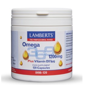 Lamberts Omega 3-6-9 1200mg Plus Vitamin D3 120 Κάψουλες 8498-120