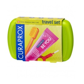 Curaprox Be You ΠακέτοTravel Set Οδοντόκρεμα, Οδοντόβουρτσα και Μεσοδόντιο Βουρτσάκι, σε Πράσινο Χρώμα