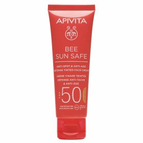APIVITA Bee Sun Safe Tinted Cream, Κρεμα Προσώπου Κατά των Πανάδων & των Ρυτίδων με Χρώμα SPF50, 50ml