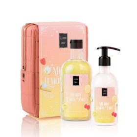 Lavish Care Πακέτο Merry Lemon Tart Shower Gel 500ml & Body Lotion Glitter 300ml & Δώρο Νεσεσέρ