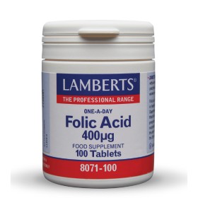 Lamberts Folic Acid 400mg Φολικό Οξύ 100 Ταμπλέτες 8071-100
