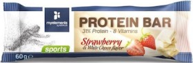 MY ELEMENTS Sports Protein Bar Mπάρα Πρωτεΐνης Με Γεύση Φράουλα-Λευκή Σοκολάτα, 60gr