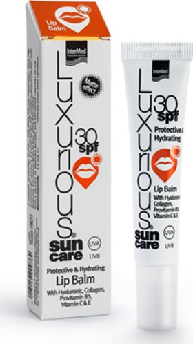 INTERMED Luxurious SunCare Protective & Hydrating Lip Balm SPF30, Ενυδατικό & Προστατευτικό Χειλιών 15ml