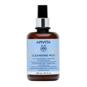Apivita Cleansing Milk 3in1 For Face & Eyes Γαλακτωμα Καθαρισμού 3σε1 Για Προσωπο & Ματια Με Χαμομήλι & Μέλι, 300ml