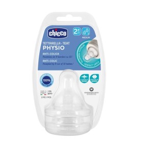Chicco Physio Teat Anti-Colic Θηλή Σιλικόνης Μέτριας Ροής 2m+, 2 τεμ