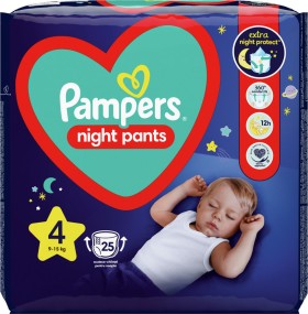 Πάνες Pampers Night Pants Νο4 (9-15kg), 25τεμ