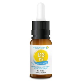 Helenvita Vitamin D3-K2 Drops Συμπλήρωμα Διατροφής Για Παιδιά Με Γεύση Βανίλια-Καρύδα, 20ml