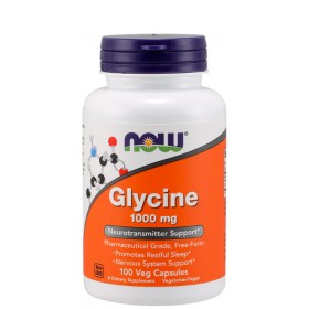 Now Foods Glycine 1000mg 100 Φυτικές Κάψουλες