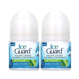 OPTIMA Ice Guard Promo Με Λέμονγκρας,  Αποσμητικός Κρύσταλλος σε Roll-On -50% Στην 2η Συσκευασία, 2x50ml
