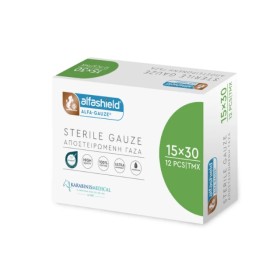 Alfashield Αποστειρωμένη Γάζα 15 x 30cm 12 τεμαχίων