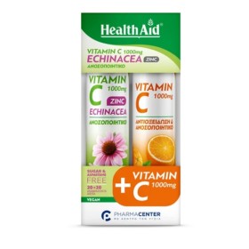 Health Aid Πακέτο Vitamin C 1000mg Echinacea + Zinc & Vitamin C 1000mg 2x20 Αναβράζοντα Δισκία