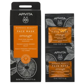 Apivita Express Beauty Face Mask Orange Μάσκα Προσώπου για Λάμψη Με Πορτοκάλι 2x8ml