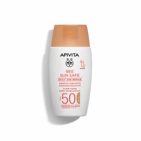 Apivita Bee Sun Safe Daily Age Repair Tinted Wrinkles Dark Spots & Radiance Face Fluid SPF50 50ml
