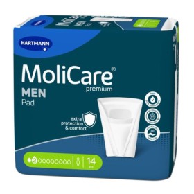 Hartmann MoliCare Premium Men Pad Επιθέματα Ακράτειας για Άντρες 2 Σταγόνες 14 Τεμάχια