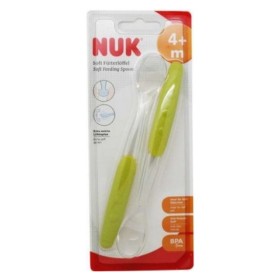 Nuk Βρεφικό Σετ με Κουτάλια Easy Learning από Σιλικόνη για 4+ μηνών Κίτρινο 2τμχ