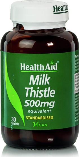 HEALTH AID Milk Thistle Extract 500mg, Αποτοξινωτικό Ήπατος, 30 tabs