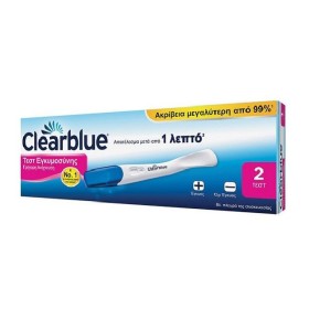Clearblue Διπλό Τεστ Εγκυμοσύνης Γρήγορης Ανίχνευσης, 2τμχ