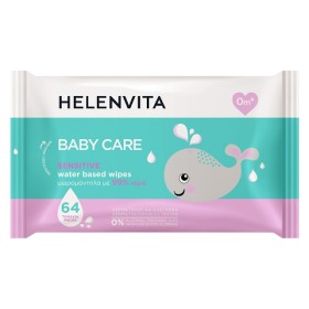 Helenvita Baby Care Sensitive Wipes Μωρομάντηλα Με 99% Νερό, 64 Τεμάχια