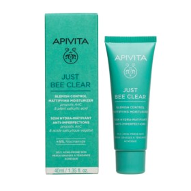 Apivita Just Bee Clear Κρέμα κατά των Ατελειών για Λιπαρή Ακνεϊκή Επιδερμίδα 40ml