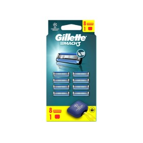 Gillette Mach3 Ανταλλακτικά με 3 Λεπίδες 8τμχ & Προστατευτικό Κάλυμμα Ταξιδιού