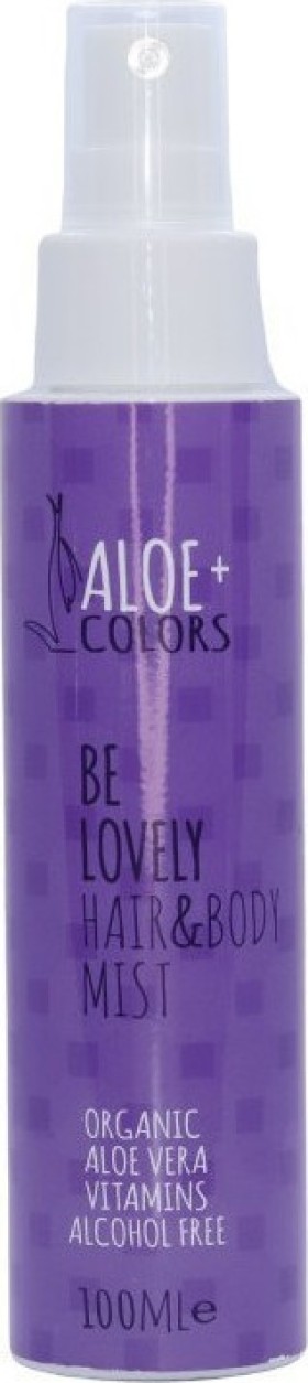 ALOE+ COLORS Be Lovely Hair & Body Mist, Ενυδατικό Σπρέι Σώματος & Μαλλιών με Άρωμα Καραμέλα & Πικραμύγδαλο 100ml