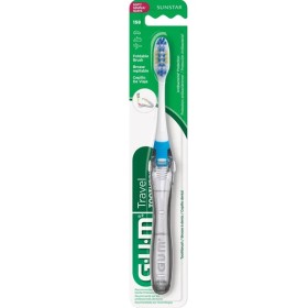 Gum Travel Antibacterial Toothbrush Soft 158 Οδοντόβουρτσα ταξιδίου Μαλακή Μπλε 1 Τεμάχιο