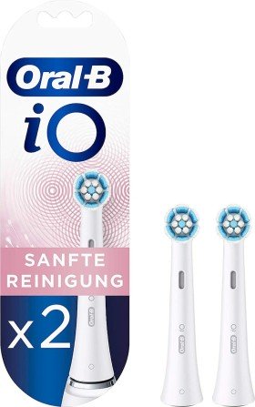 Oral-B Ανταλλακτικές Κεφαλές iO Gentle Care White Ηλεκτρικής Οδοντόβουρτσας για Ευαίσθητα Δόντια & Ούλα, Λευκό Χρώμα, 2τεμ