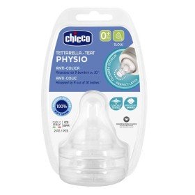 Chicco Physio Teat Anti-Colic Θηλή Σιλικόνης Αργής Ροής 0m+, 2τεμ