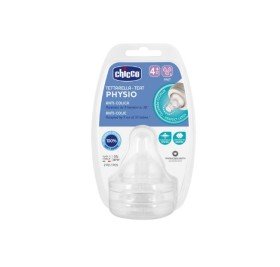 Chicco Physio Teat Anti-Colic Θηλή Σιλικόνης Γρήγορης Ροής 4m+, 2 τμχ