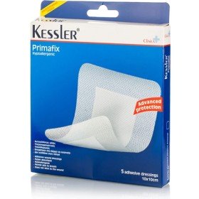 Kessler Primafix Αποστειρωμένες Αυτοκόλλητες Γάζες 10x10cm, 5 Τεμάχια