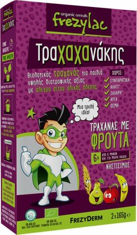 Frezyderm Frezylac Τραχαχανάκης Βιολογικός Τραχανάς με Φρούτα 6m+ 2x165gr