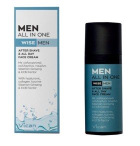 Vican Wise Men All In One After Shave & All Day Face Cream Κρέμα Προσώπου για μετά το Ξύρισμα, 50ml