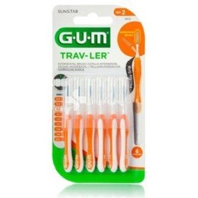 Gum Trav-ler Interdental Brush (1412) Μεσοδόντιο Βουρτσάκι 0,9mm Πορτοκαλί, 6τεμ