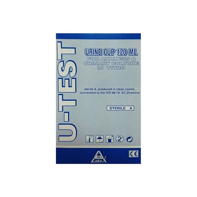 U-Test Αποστειρωμένο Δοχείο Συλλογής Ούρων 120ml