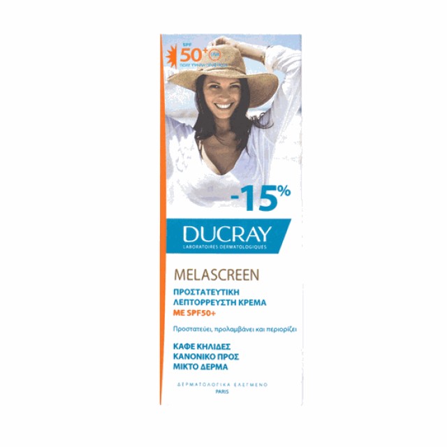 Ducray Melascreen SPF50+ Προστατευτική Κρέμα Κατά των Κηλίδων Για Κανονικό/Μικτό Δέρμα, 50ml